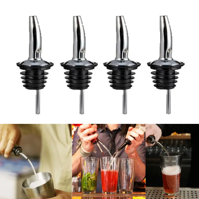 1/3pcs Stainless Steel Stopper For Bottle Wine Olive Oil Pourer Dispenser Spout Bottle Pourer Stopper For Bottle Bar Accessories