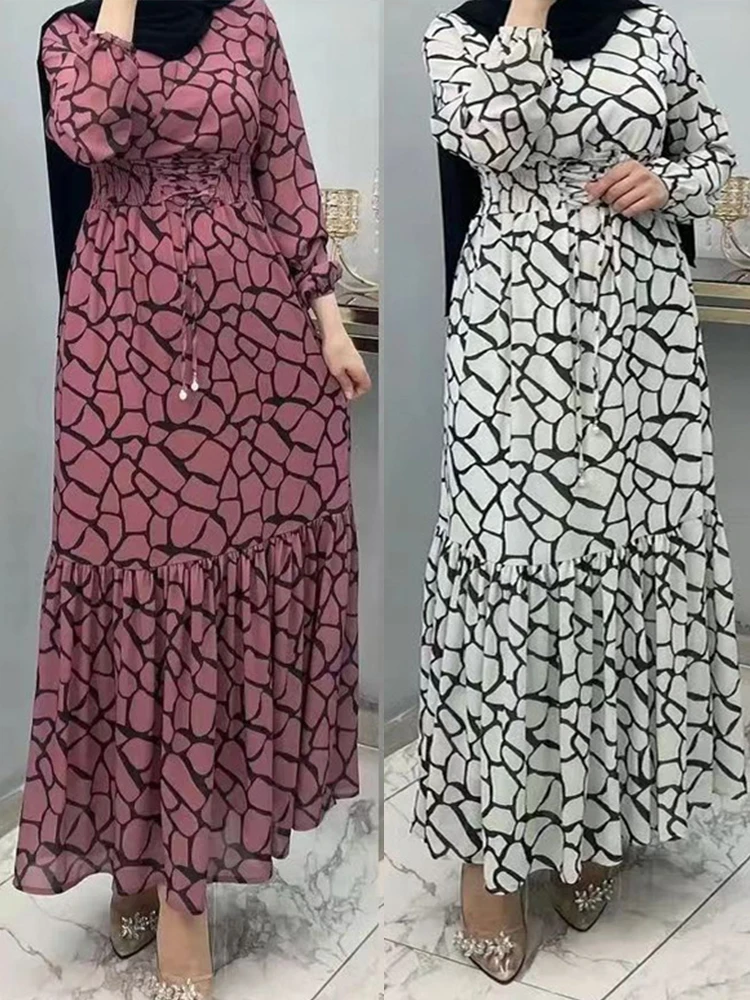 

Dresses Eid Women 2024 Abaya Print Muslim Dress Vestidos Largos Party Bandage Dubai Arab Ramadan Abayas Caftan Vestido Kaftan