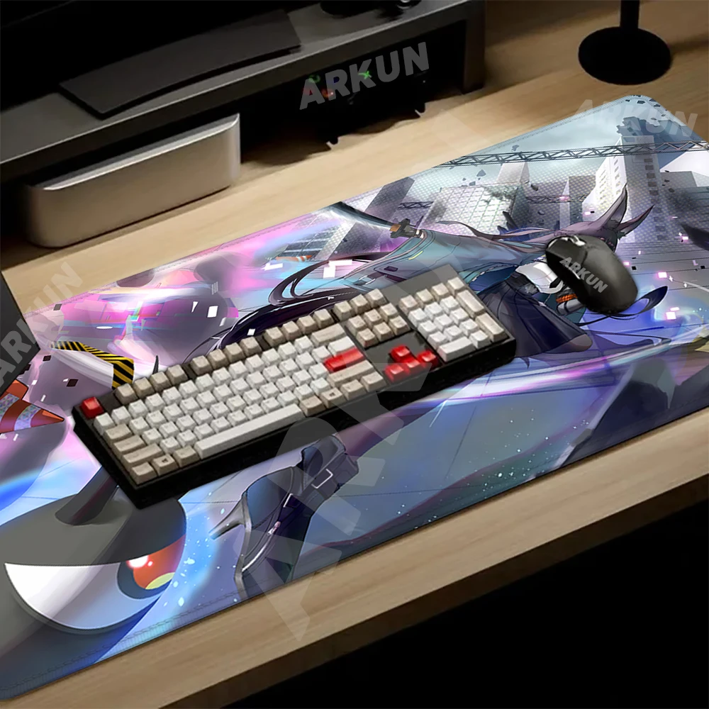 XXL Kawaii Pretty Cool Miyabi Hoshimi Popular Top Zenless Zone Zero Lock Edge Mouse Pad Large Computer Gaming Keyboard Desk Mat