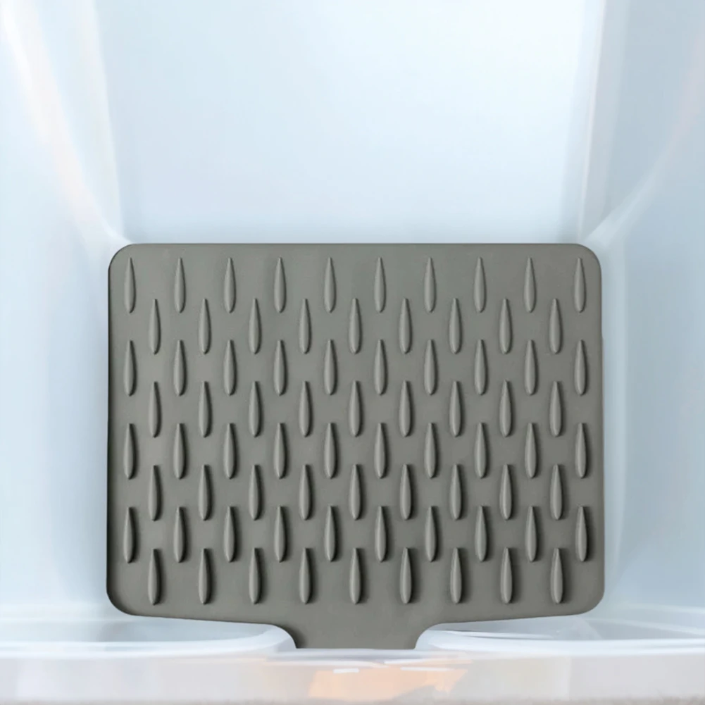 Silicone Drain Pad Foldable Pots Dish Drain Mat Anti Slip Sink Tray for Kitchen Sink Tableware Cushion Organizer