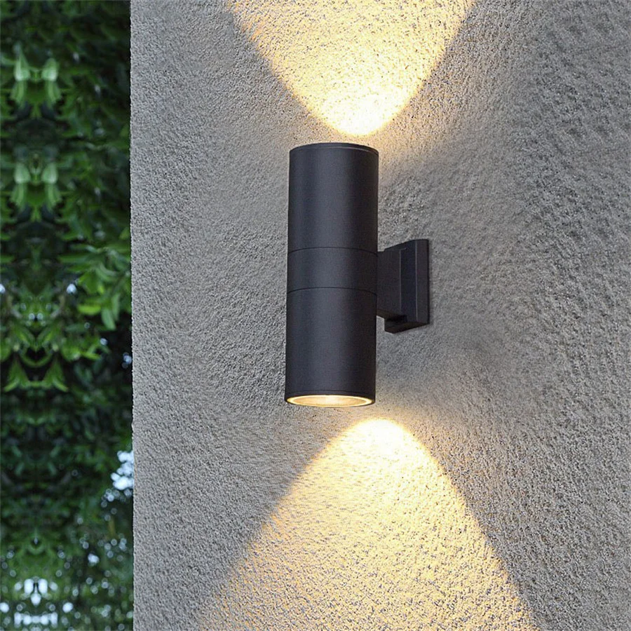 Outdoor Cylinder LED Wall Light 18W 24W Waterproof Up Down Garden Porch Wall Lamps  Hotel Villa Balcony Exterior Wall Sconce