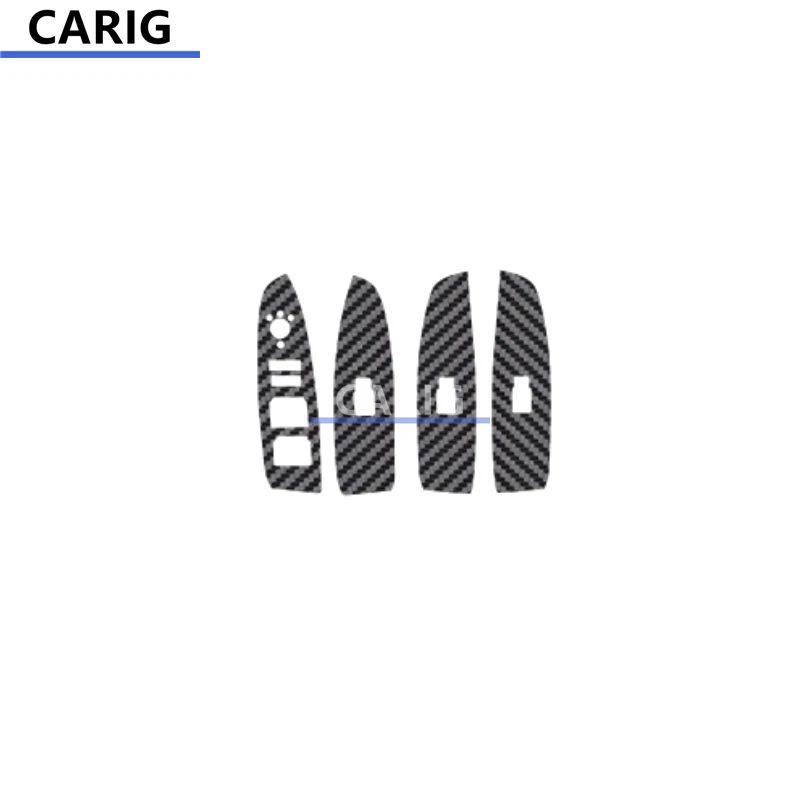 For CHANGAN CS75 PLUS 2022 Windows Buttons Panel Sticker Modified Carbon Fiber Pattern Interior Car Film AccessoriesModification
