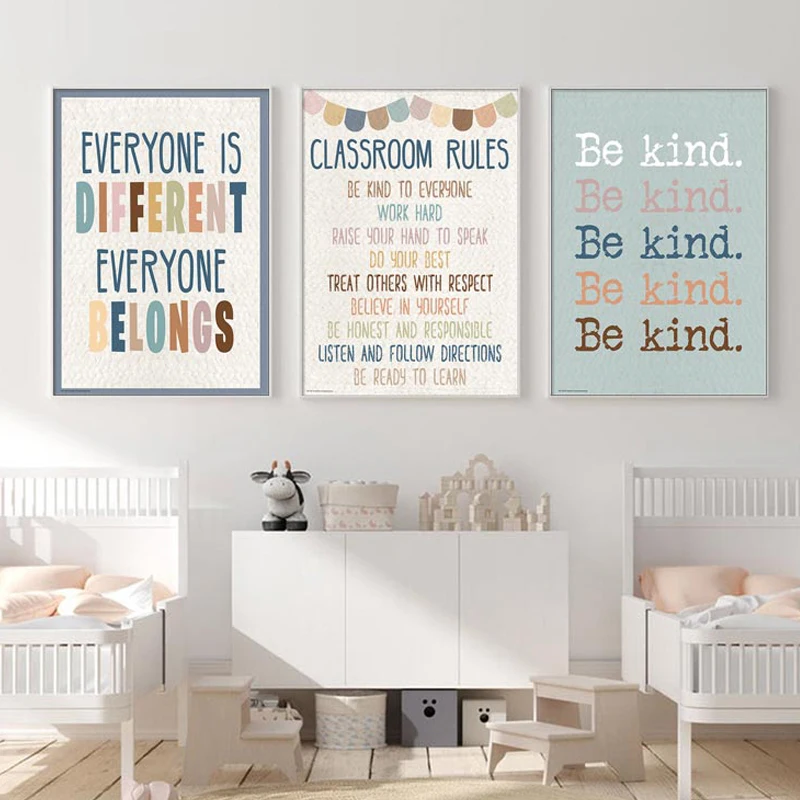 Motivational Quote Poster Nordic Family Room Wall Art Picture Digital Inspirational Canvas Painting For Kid Room Decoration