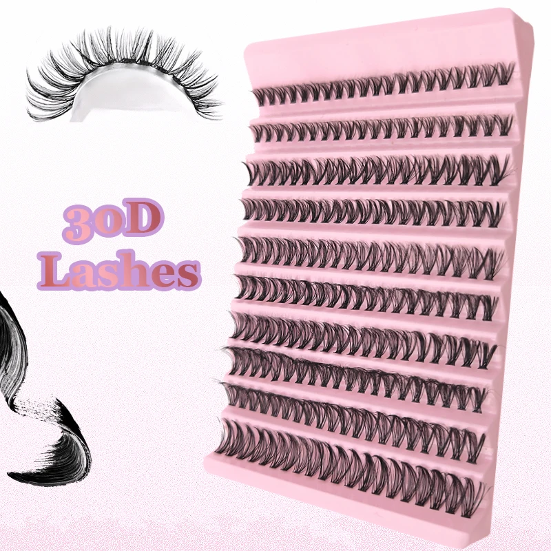 DIY wimperverlengingsset Individuele wimpercluster Mix wimperclusters met wimperbinding en afdichting en wimperaccessoires