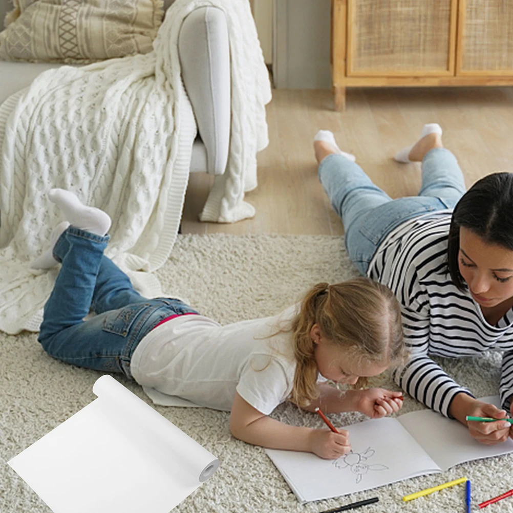 

2 Rolls Kids Drawing Paper Art Painting Coloring Tracing Premium Durable Not Crumple Easily Great For Drawings Graffiti