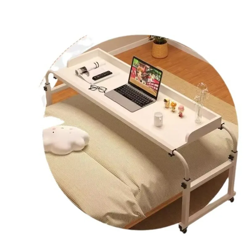 Bed small table wholesale bedroom lazy cross bed table liftable student study table removable study desk