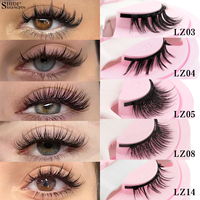 Reusable Magnetic Eyelashes 1 Pair Natural Curly Fluffy Magnetic False Eyelashes No Glue Needed Lashes Makeup with Tweezer Set