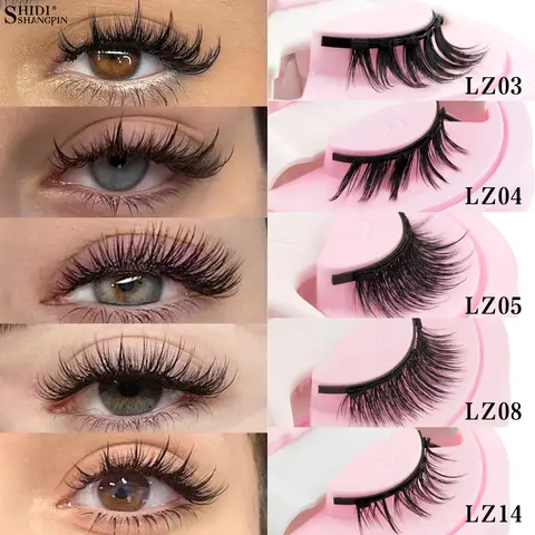 Återanvändbara magnetiska ögonfransar 1 par naturliga lockiga fluffiga magnetiska lösögonfransar utan lim fransar makeup med pincettset 8 best sales magnetiska ögonfransar - №5