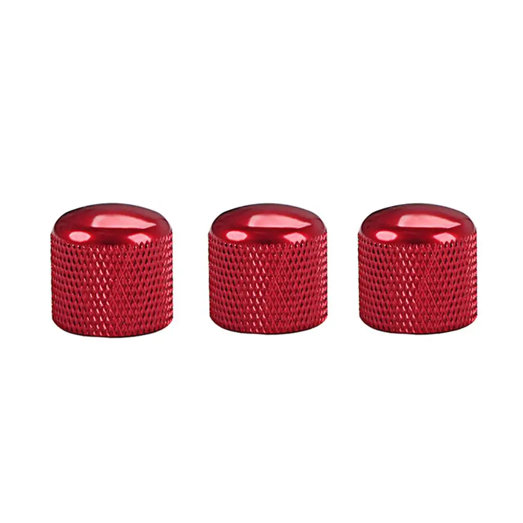 3 Pieces Potentiometer Electric Guitar Volume Control Knobs Parts Red