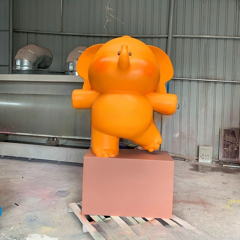 Landscape fountain model ornament creative running water fiberglass elephant lucky charm mascot animal sculpture