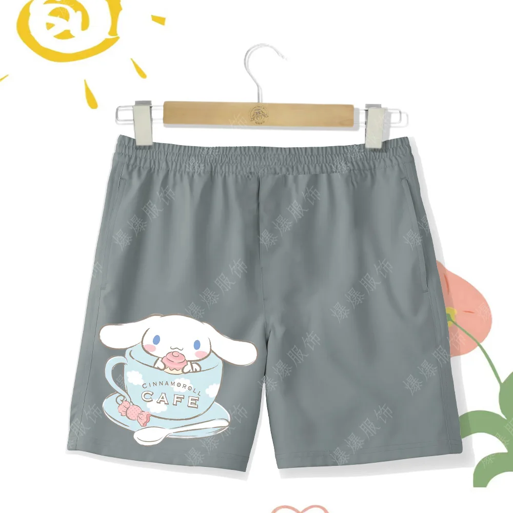 Children's Cartoon Printed Beach Pants for Boys and Girls, Comfortable, Soft, Loose, Breathable, Multi color Quick Drying Shorts