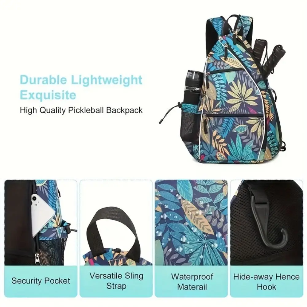 Portable Colorful Pickleball Rackets Backpack Adjustable Racquetball Pickleball Paddle Bag Sports Pickleball Bag Men Women