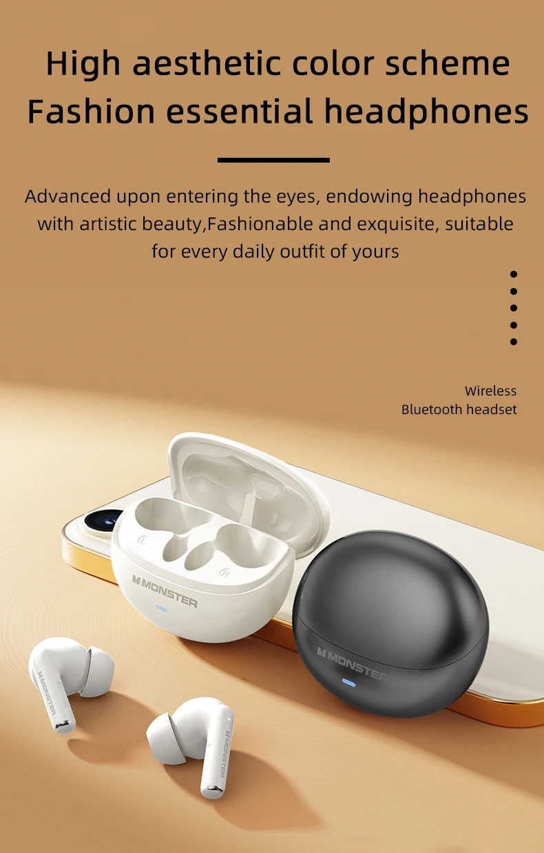 モンスター MQT39 ワイヤレス Bluetooth 6.0 イヤホン TWS Hifi