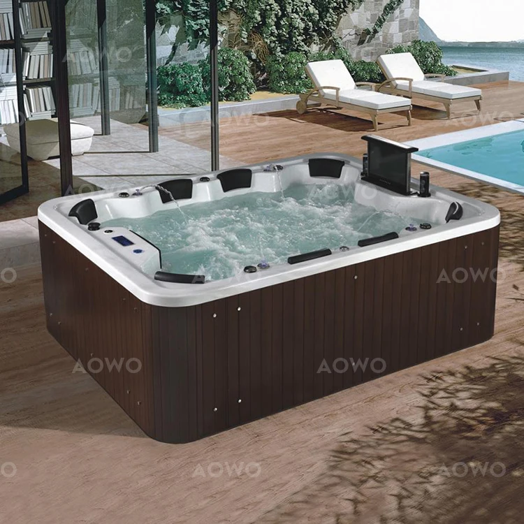 Toefl Surf Yacuzzi  Home Outdoor Spa Villa Multi-person Spa Constant Temperature Jacussi  Bubble Bath with Luxury Tv