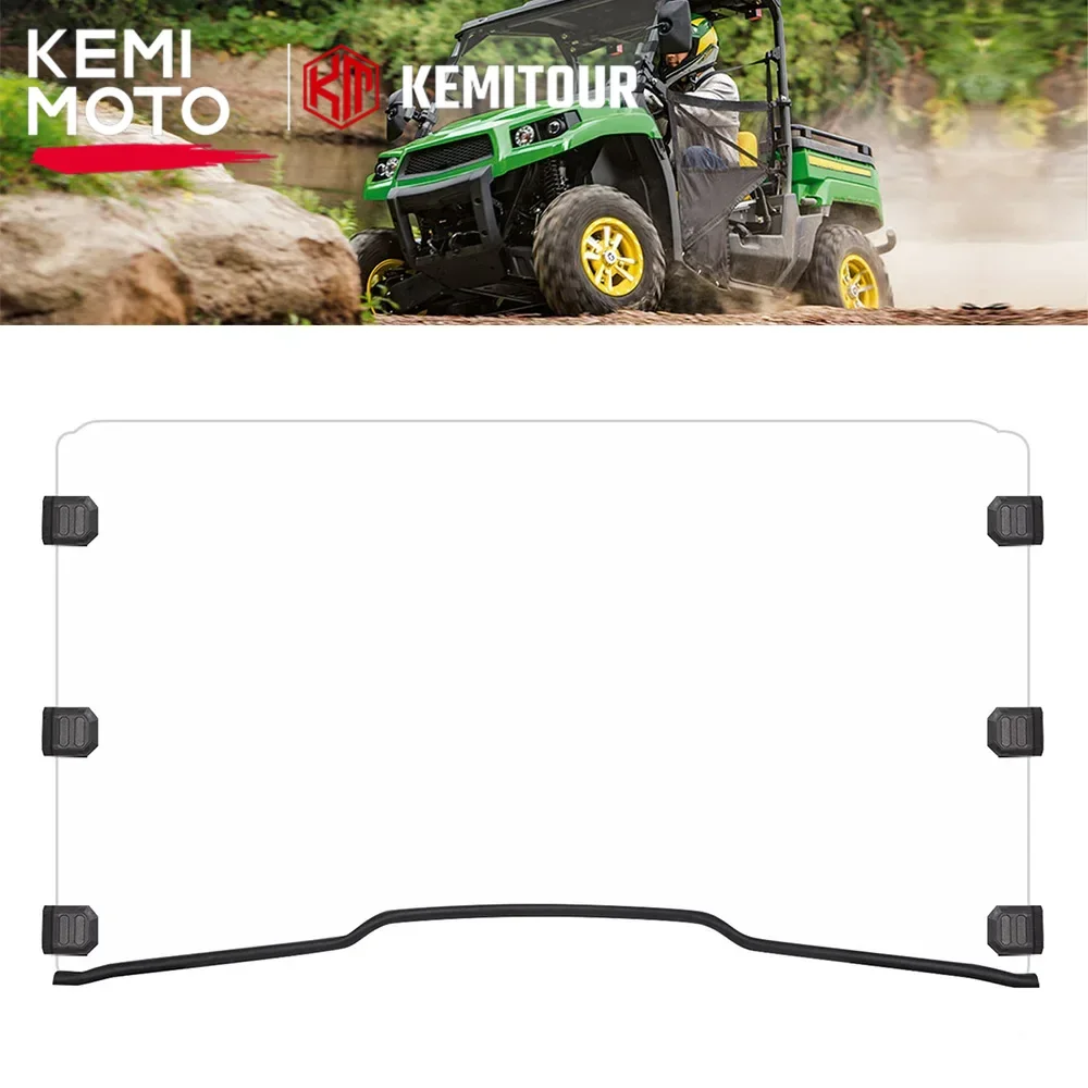 Переднее ветровое стекло, совместимое с Джон Deere Gator XUV 550 560 590M 560E 590E 590i S4 PC, прозрачное ветровое стекло, устойчивое к царапинам