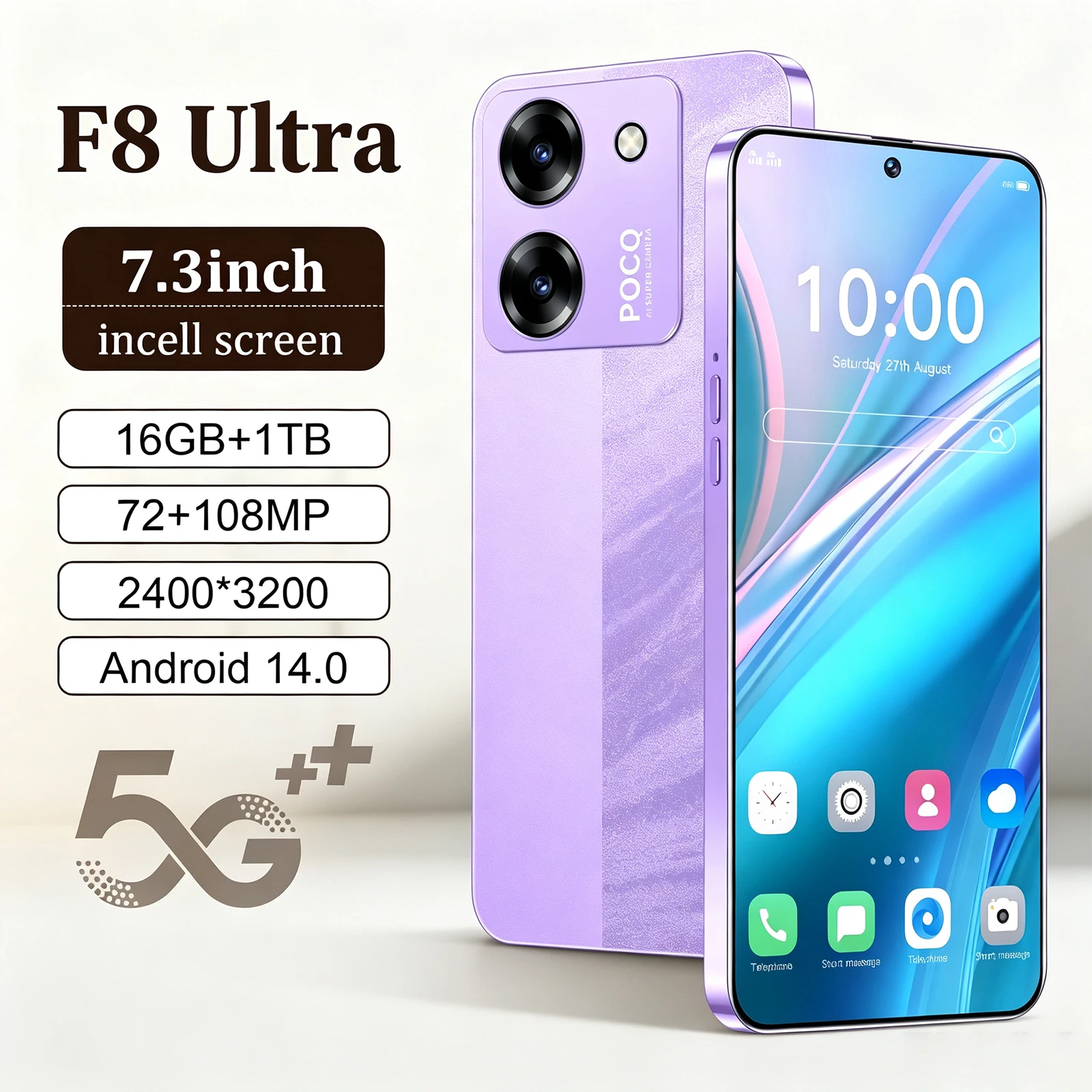2026 High Quality New Hot Sale F8 Ultra Original Global Version Intelligent Dual Card Dual Standby System 7800mAh Battery