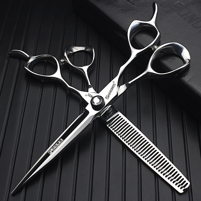 professional 6 inch/6.5 inch barber scissors, Japanese imported 440C steel 62HRC hairdressing scissors, hair cutting tools