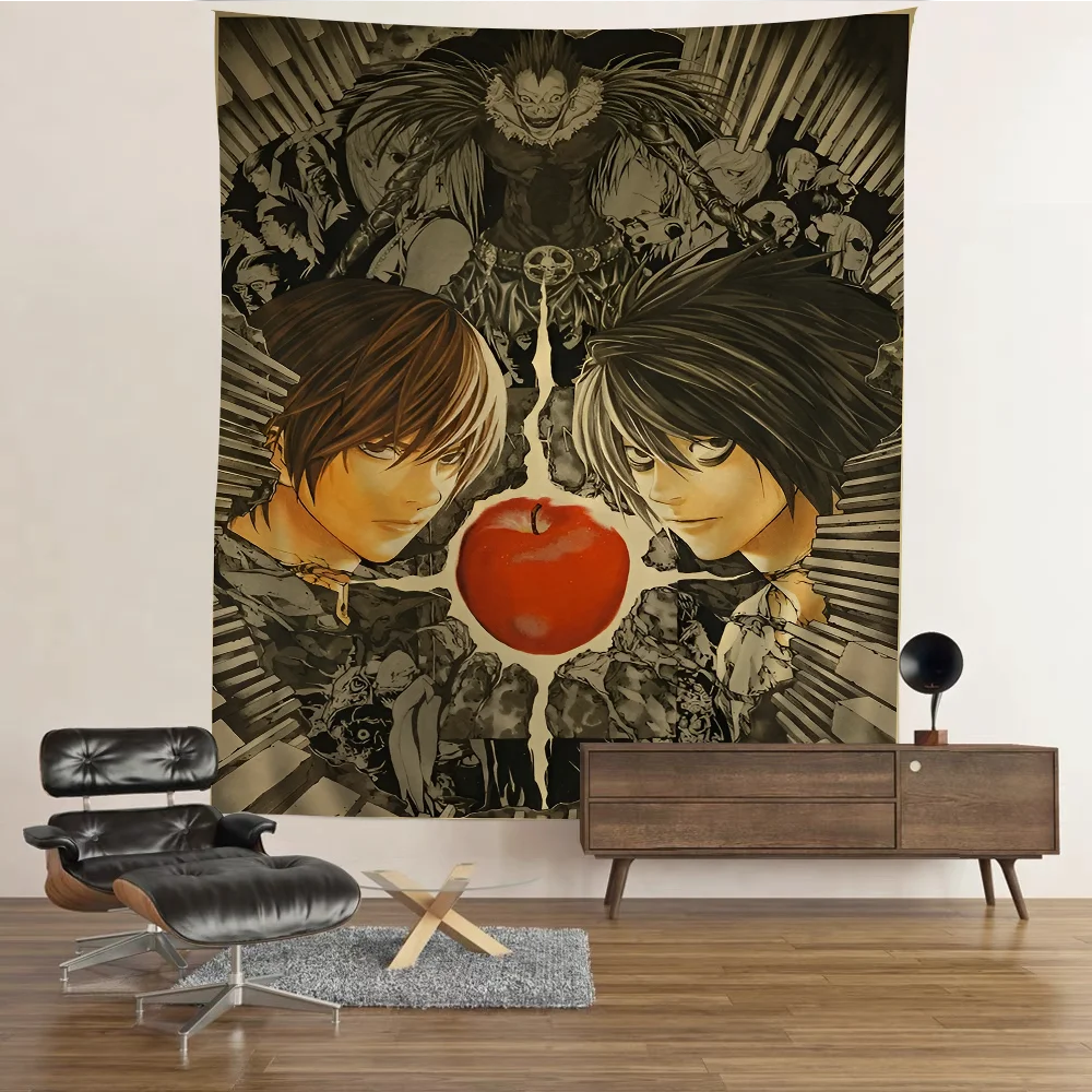 

Anime Death Note Colorful Tapestry Wall Hanging Bohemian Wall Tapestries Mandala Wall Hanging Sheets