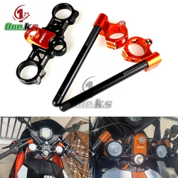 Motorcycle Front Fork Lowering Triple Tree Front End Upper Top Clamp triple clamp Clip On Fork Handlebar For RC200 RC390 14-2021