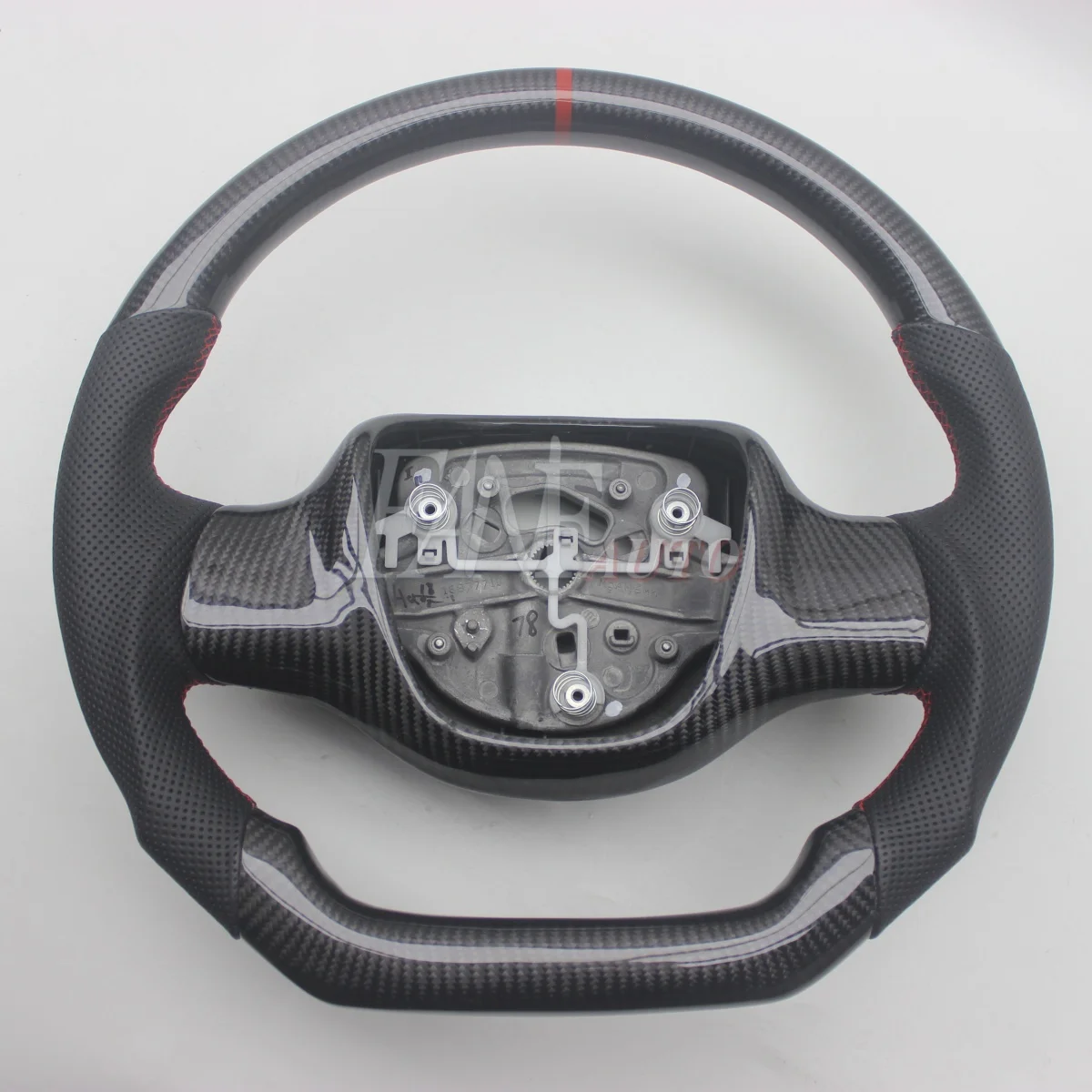 

Replacement Real Carbon Fiber Steering Wheel with Leather for Smart Fortwo W451 C451 2007-2014