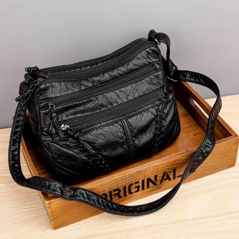 Nowa torba na ramię Yogodlns dla kobiet miękka torba Crossbody ze skóry PU w stylu Vintage torba kurierska torebka damska marki