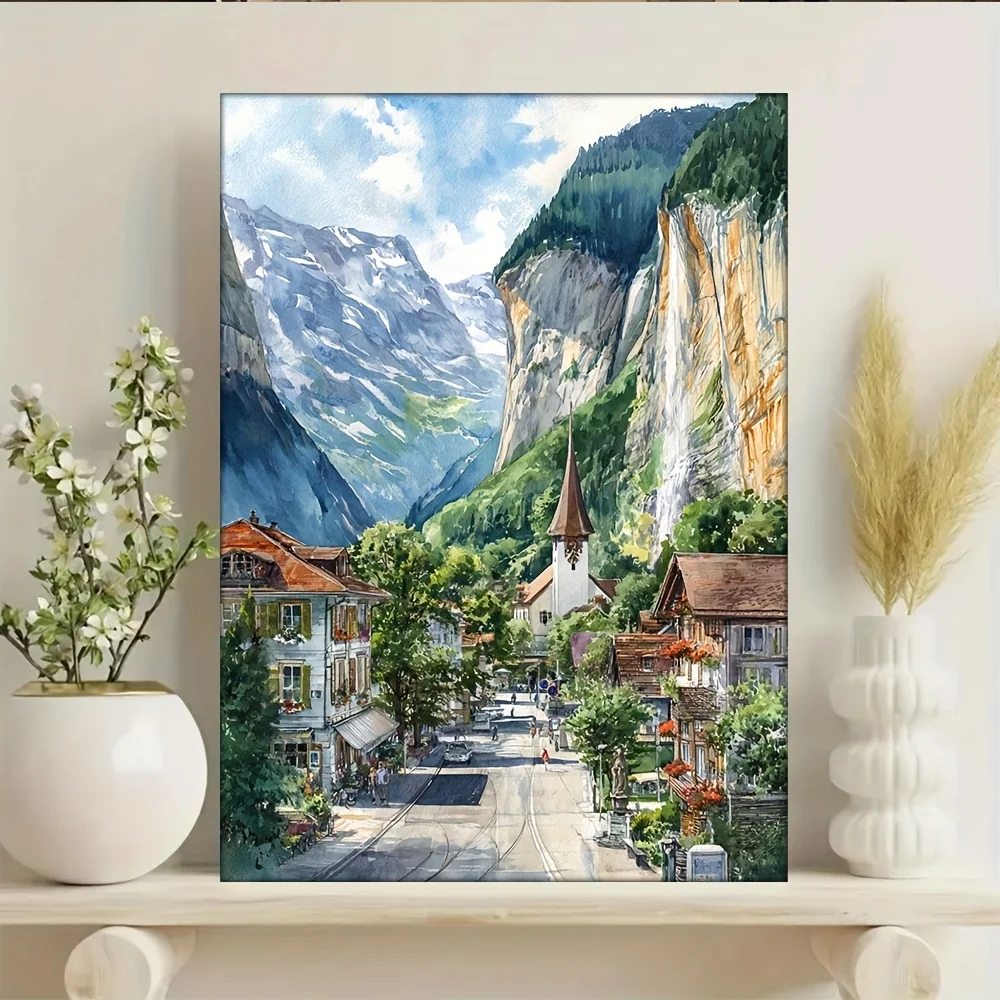 

500/1000/1200/2000PCS Puzzles for Adults Landscape of Shanxia Town,Jigsaw Puzzles Brain Games Gifts Home Decor