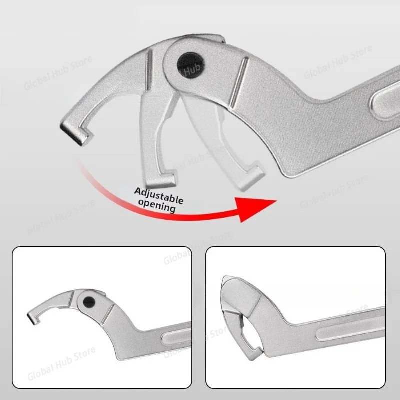 Hook Spanner Adjustable Universal Wrench Set Round Head CR-V Shape Chrome Vanadium Screw Nuts Bolts Driver Hand Tools