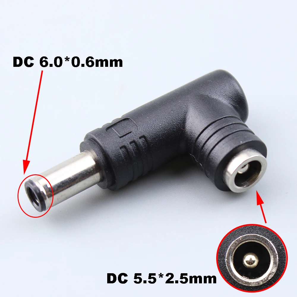 1PCS 240W DC 5.5*2.5MM Female to DC 6.0*0.6 MM Male Elbow Power Adapter，MA-1212