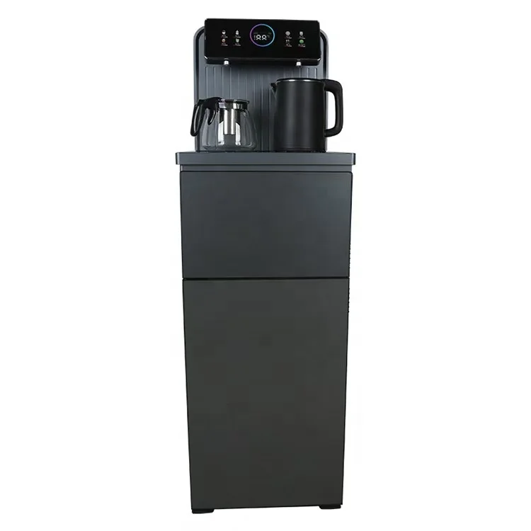 Multifunctional Tea Bar Water Dispenser-Standing Hot& Cold Water Machine with Bottom Loading Bottle, Automatic All-in-One Design