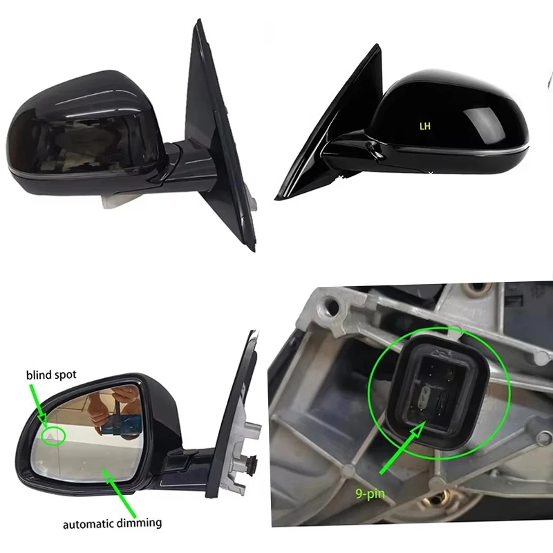 

Для BMW X5 G05 2018 2019 2020 2021 2022 автомобильное левое или правое зеркало заднего вида в сборе, 9 контактов