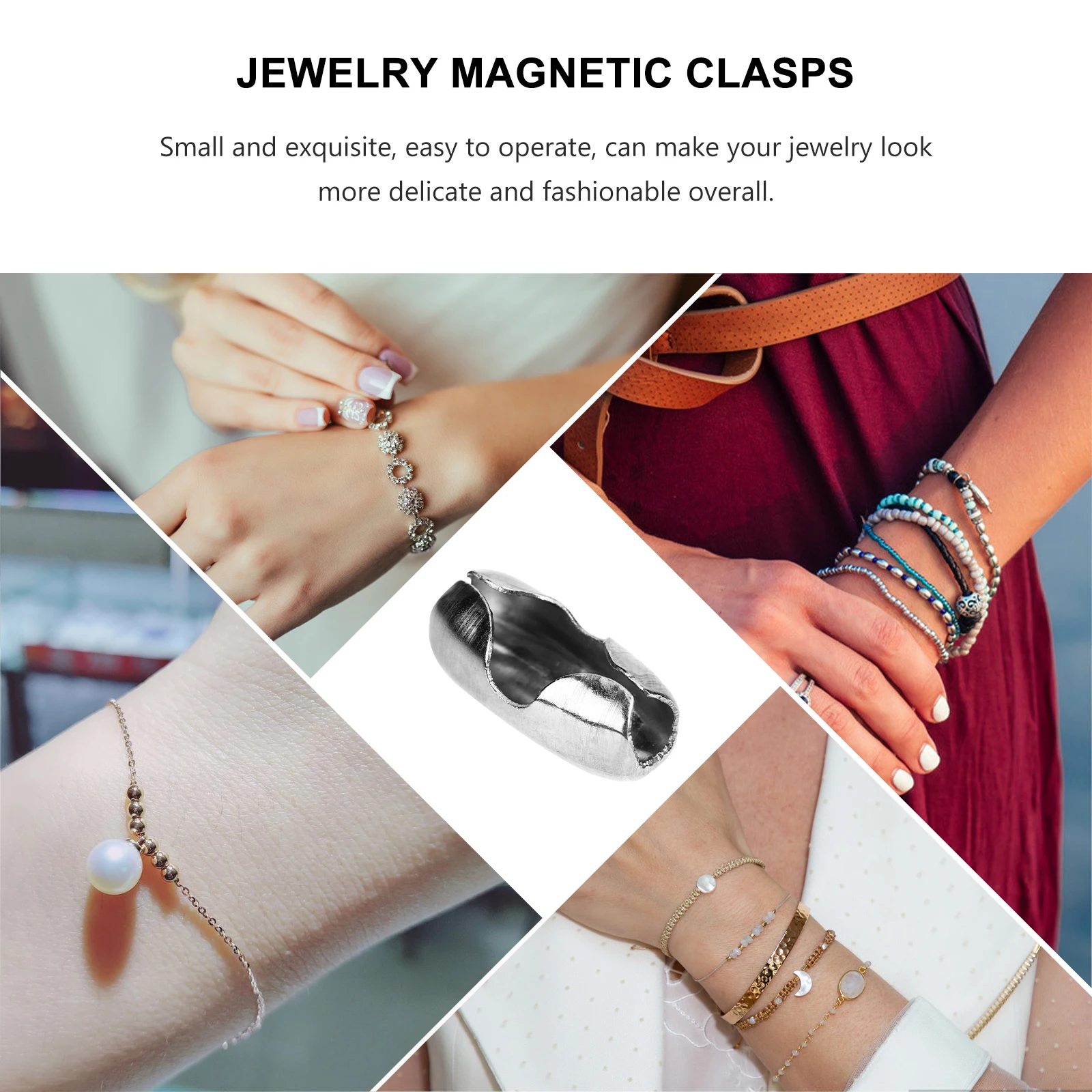 

Stainless Steel Ball Chain Clasps Connectors for Necklace Bracelets Key Chain Jewelry Supplies Beaded Accessories