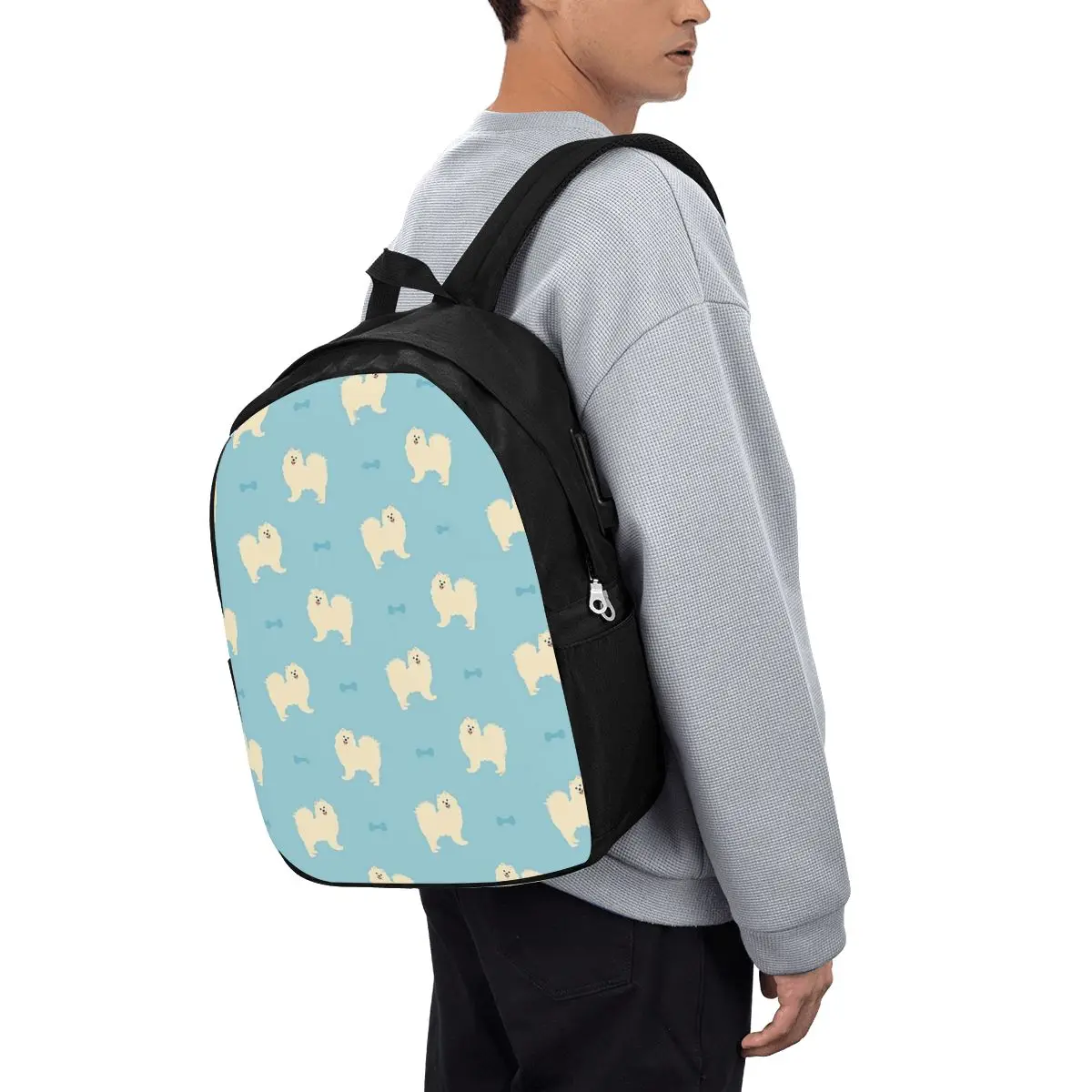 Samoyed Dog Backpack Travel Notebook Bag Computer College Student School Bag Laptop Shoulder Bags for Men Women