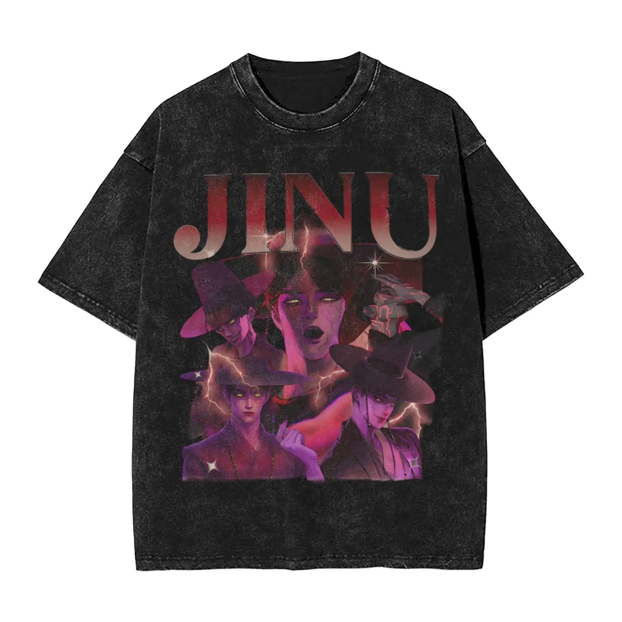 

Jinu Kpop Saja Boys Kpop Demon Hunters Movie T-Shirt Man Y2K Classic Casual T-Shirts Summer Leisure Tee Shirt Print Big Size Top