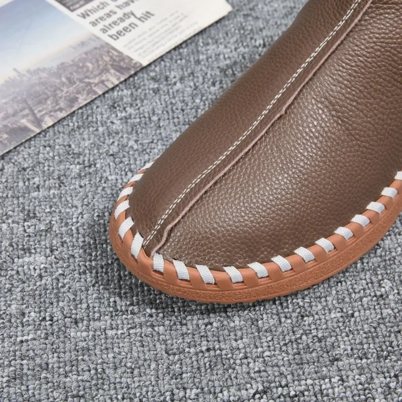 Botas elásticas Chelsea de cuero genuino Para Hombre, mocasines hechos a mano, zapatos de calidad Vintage, talla 45