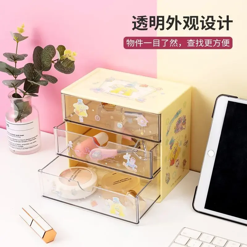 Miniso Kawaii Anime Cinna moroll meine Melodie Schublade Schmuck Aufbewahrung sbox niedlichen Cartoon Sanrio Pompo mpurin zarten Fall Geschenke Spielzeug