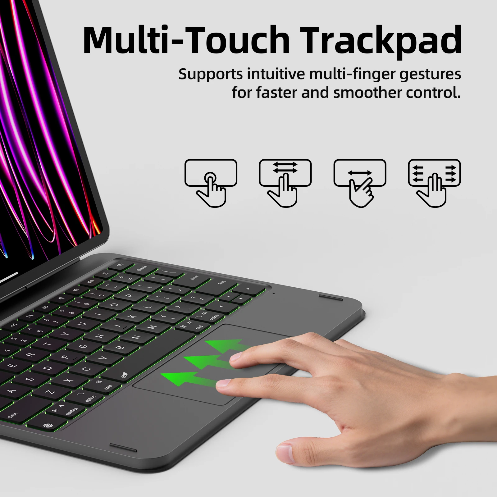 GOOJODOQ Teclado Mágico para iPad Air 6 2024 13 polegadas case para iPad Pro 11 12 9 Pro 13 Air 4 Air 5 para iPad 10a Geração Capa