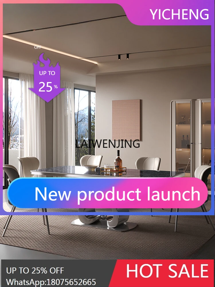 

A2-3 rock sl light luxury simple high-end rectangular heart-shaped Italian minimalist household dining tle