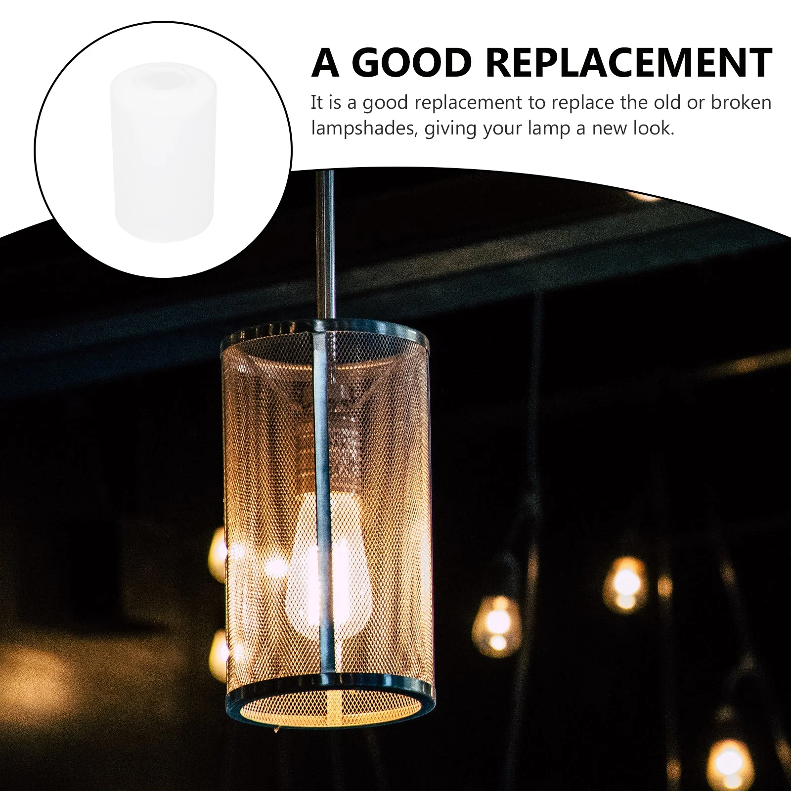 

1Pcs White Lampshade Glass Light Cover for Ceiling Lamp Table Light Simple Elegant Design Household Lighting Decoration Part