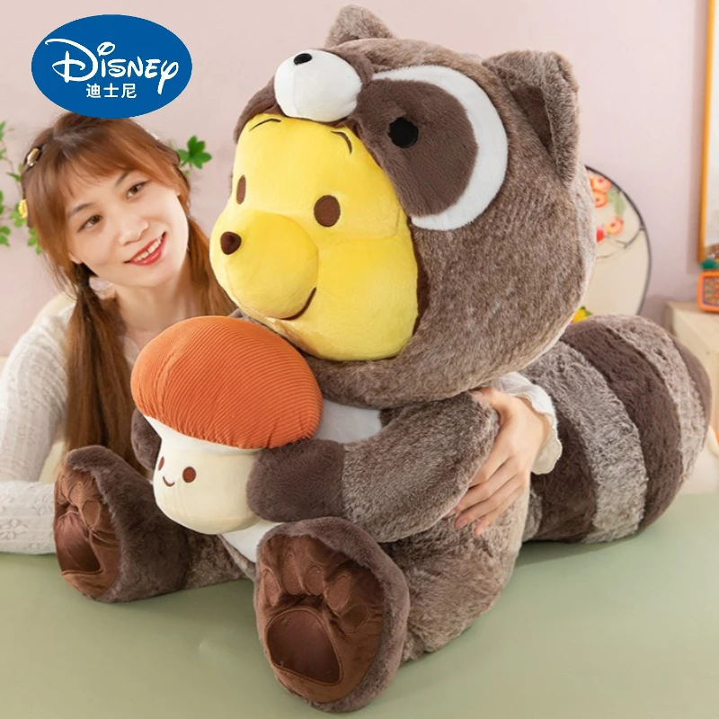 

30/60/90cm Super Big Size Disney Raccoon Pooh Bear Anime Plush Stuffed Doll Room Peluche Kawaii Decorative Ornament Holiday Gift