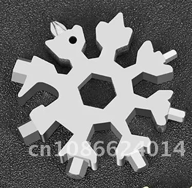 18in1 Stainless Steel Snowflakes Multi-tool Tool 18 In 1 Multifunctional Tool Snowflake Multi-purpose Wrench