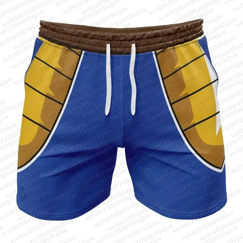 2026 Summer Dragon Ball Vegeta Saiyan Armor 3D Print Shorts Men's Oversized Polyester Retro Streetwear Unisex Kids Breathable