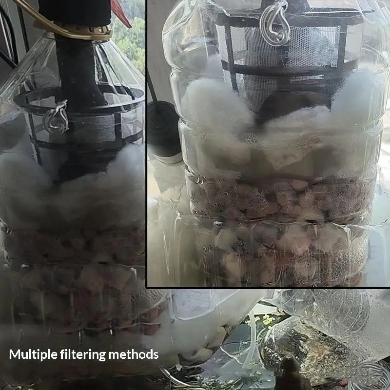 ㉻10pcs Floating Fish Fry Cage Large Capacity Fish Fry Isolation Box Nursery Enclosure For Kitchen Sink Fish Pond Aquarium Use - view 3