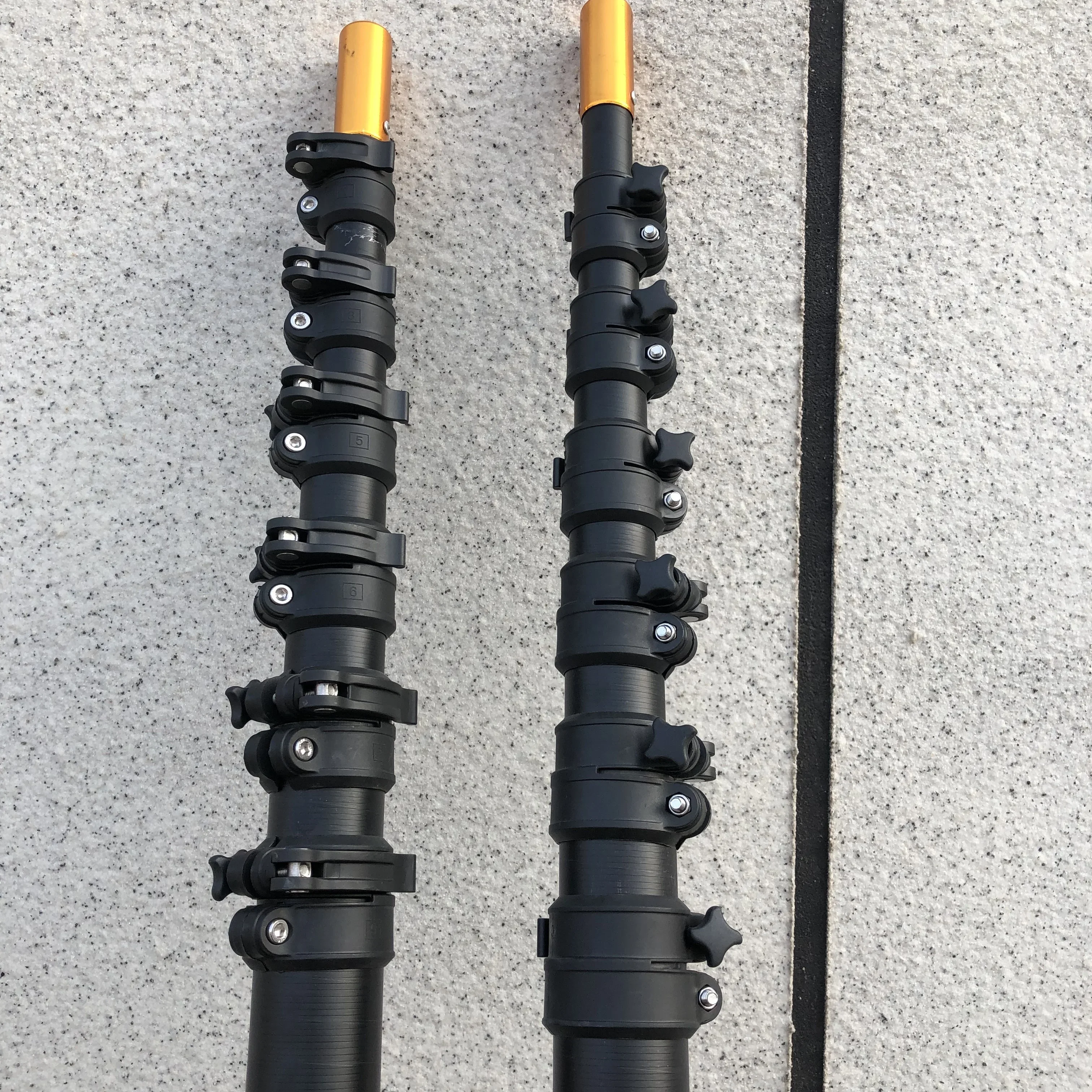 Custom 35ft 40ft 50ft 100% carbon fiber / glass fiber telescopic water fed windows cleaning pole
