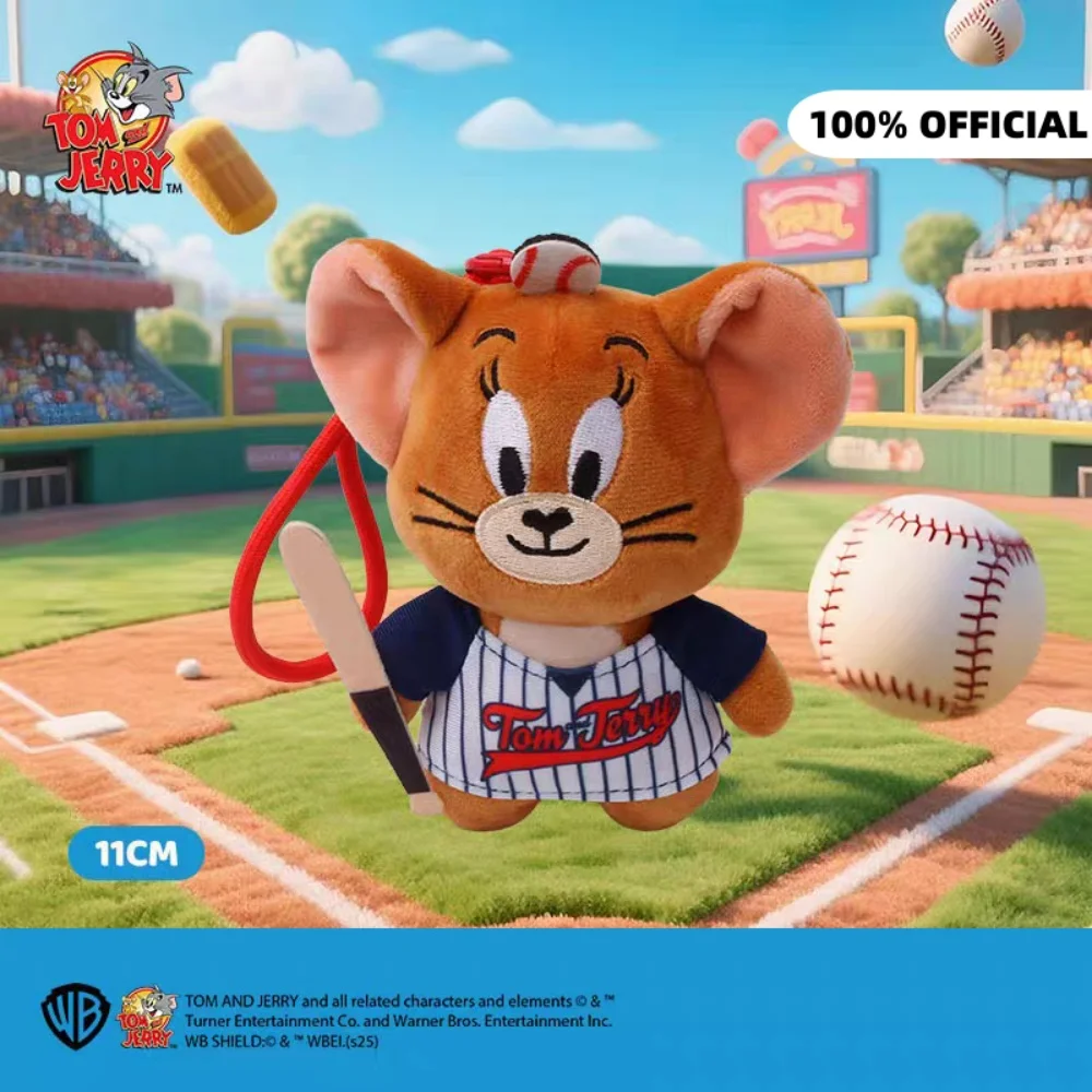 Echte Anime Tom en Jerry pluche pop cartoon sportserie poppen sleutelhanger Kawaii rugzak decoratieve knuffels cadeaus voor meisjes