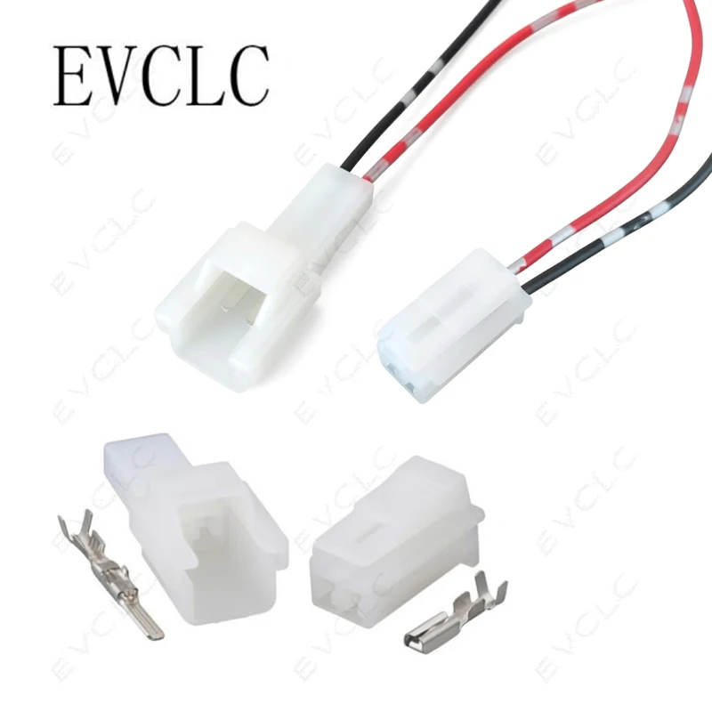 1 Set 2-Pin 2.3 Series Wiring Harness Connector 6090-1031/6090-1001 for Car & Motorcycle Sensor Plug (Male/Female)