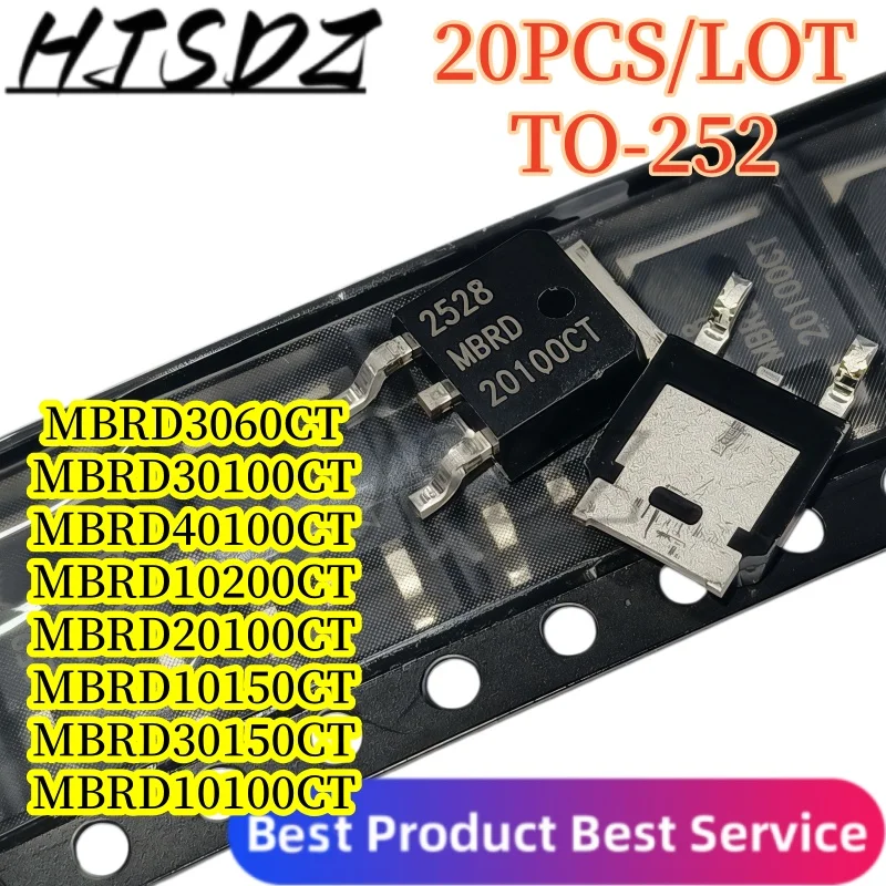 【20PPCS/LOT】MBRD10100CT MBRD10150CT MBRD10200CT MBRD20100CT MBRD30100CT MBRD30150CT MBRD40100CT MBRD3060CT TO-252 Schottky diode