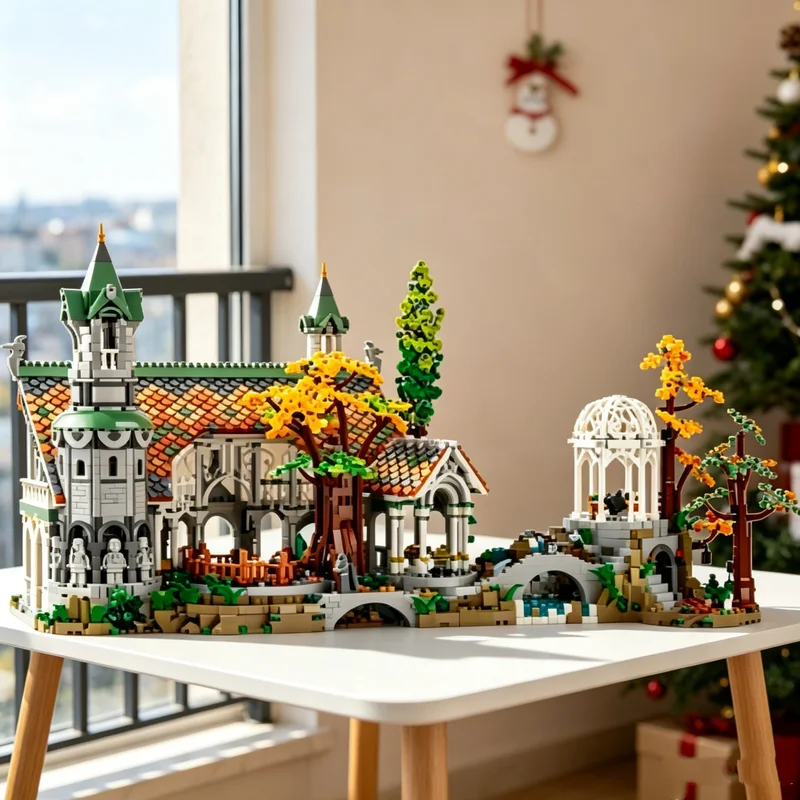 

6167pcs High Quality Blocks Compatible Film Series of Deep In The Forest Street View Decoration Model Style for Party Gifts
