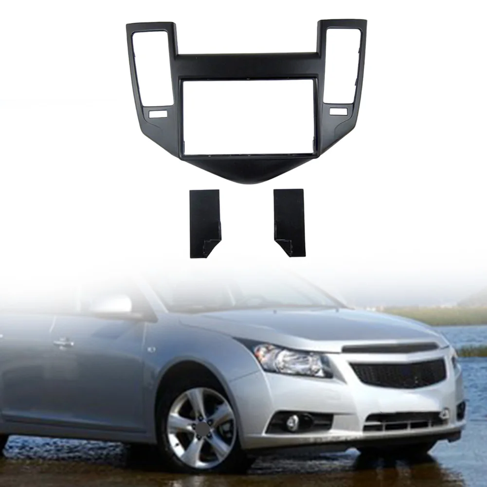 Retrofit Central Console Fascia Panel for Chevrolet For Cruze 2009-2011 Audio DVD Navigation System Black ABS Trim