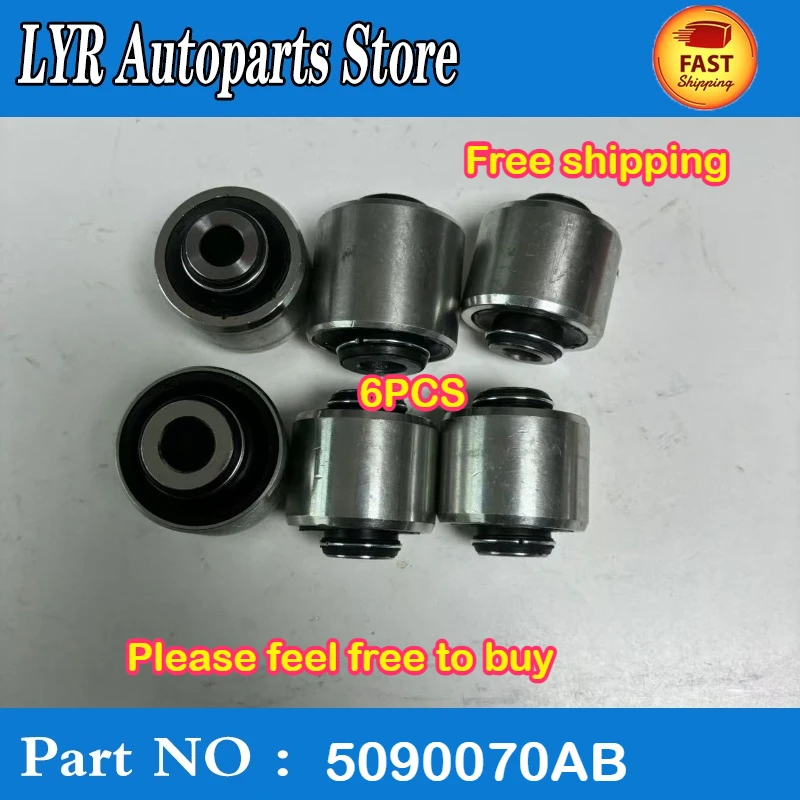 6PCS High Quality For 2014-2023 Jeep Cherokee Suspension Knuckle Bush Kit 5090072AD 5090095AC 5090070AB