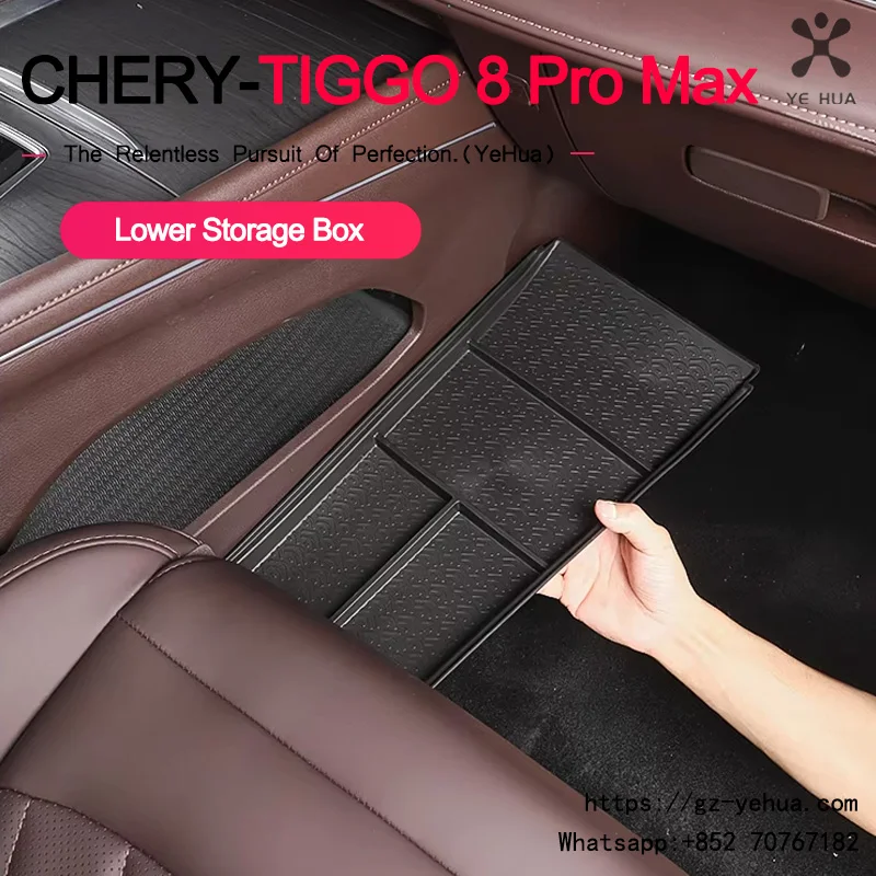 For Chery Tiggo 8 Pro Max 2023 2025 Central Control Lower Storage Box Automobiles Parts Armrest Box Storage Para Auto Accessory